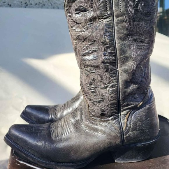 Distressed colour cowboy boot - Picture 1 of 5